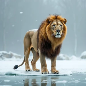 smartLion Top-Executive-Coaching Löwe Glatteis